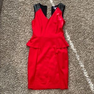Red Vince Camuto peplum dress
